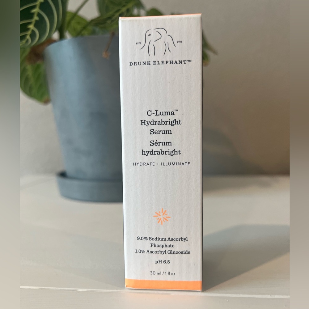 Drunk Elephant C-Luma Hydrabright Serum - White and Orange